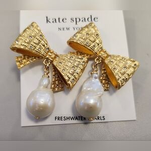 NWT ***Defects***Kate Spade Wrapped In A Bow Drop Earrings
